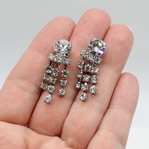 Vintage rhinestone dangle earrings